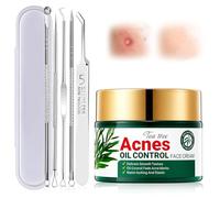 50g Tea Tree Crema, Cura Della Pelle,Tea Tree Set Per La Cura Della Pelle, Per l'uso Sulla Pelles Con Imperfezioni, Strumenti Rimozione Punti , Adatto A Uomini E Donne
