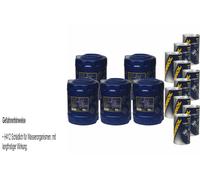 50L Olio Motore MANNOL TS-7 UHPD Blue 10W-40 10x MANNOL Leak-Stop ADDITIVO