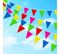 50M 100pz Bandierine Bandierine per Feste, Bandierine Triangolari Impermeabili Riutilizzabili, Forniture per Feste di Compleanno Decorazioni per Interni ed Esterni per Matrimoni