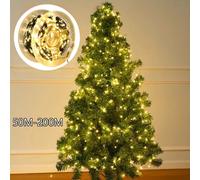 50M-200M Luci della stringa Ghirlanda di Natale LED Filo verde Luce fata per la decorazione della festa nuziale dell'albero di Natale di Capodanno all'aperto