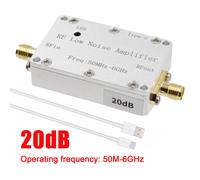 50m-6GHz Radio Frequency Low Noise Amplificatore 20dB Gain Front LNA Signal S4 Y
