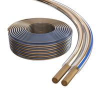50m Cavi per altoparlanti 2x 2,5mm² Trasparente CCA Cavo per diffusori HiFi Line