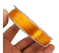 50M importato 0.7mm elastico C linea corda rotolo di perline braccialetto fai da te mano catenaria linea-giallo scuro