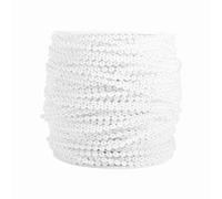 50M Pearl Garland String | 3mm ABS Artificial Pearls for Wedding Centerpieces/Bridal Bouquet/DIY Crafts | Adjustable Beaded Chain for Decorations (White)