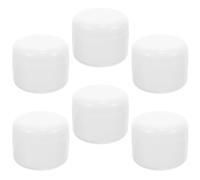 50ml Barattolo Cosmetico in PP Ricaricabile 6 Pezzi Bianco per Viso | Contenitore Ermetico, Dosaggio Semplice, Formato da Viaggio, per Crema, Balsamo Labbra e Maschera