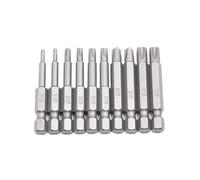 50mm Y-Style Magnetic Screwdriver Bits S2 Alloy Steel 1/4 Inch Hex Shank Y3 Y4 Y5 Y6 Y8 5/10Pcs(Silver)