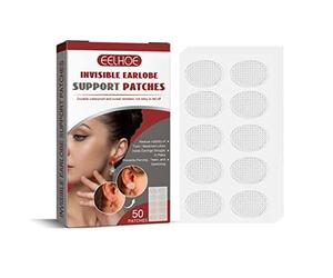 50patch - Nastro invisibile per il sollevamento dell'orecchio per l'orecchio allungato, allevia la tensione da orecchini pesanti