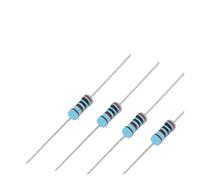 50pcs 1/2W Metal Film Resistor 1 1.2 1.5 10 12 15 100 120 150 R K Ohm 1K2 1K5 1% 0.5W Five-color Ring Resistance 1K 10K 100K 10R BIANMTSW(5.1R)