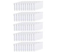 50Pcs 100x42mm Trasparente Porta Etichette in plastica, PVC Segno Display Titolare Prezzo Tag Nome Card Holder per Supermercato Negozio Ufficio Casa