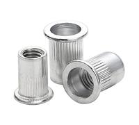 50pcs 20 pz M3 M4 M5 M5 M6 M8 M10 M12 M12 in lega di alluminio Rivnut Testa piatta Rivetta filettata Inserire NutSert Cap Nut rivetto-M10,50pcs