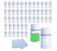 50pcs 20ML bottiglie di plastica portatili con tappo a vite per cosmetici