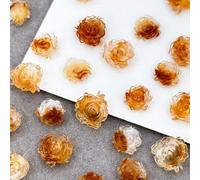 50Pcs 3D Fiore Camelia Art Set 3D Forniture di Arte Chiodi Rotondi Charms Suggerimenti Accessori Per Le Donne Acrilico