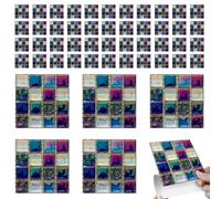 50pcs 4x4 pollici di buccia e piastrelle per pareti, piastrelle autoadesive impermeabile in vinile splashback adesivo per bagno da cucina