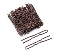 50pcs 5 centimetri perni di capelli in metallo a forma di U forcine for le donne ragazze copricapo da sposa sposa testa gioielli decorazione copricapi accessori for capelli(Brown)