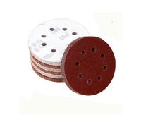 50pcs 5" Flocked Sandpaper 8 Hole Sanding Disc Roll Lock Quick Change Disc for Die Grinder Surface Preparation