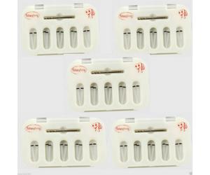 50pcs/5 packs Dental Fiber Post Resina Screw Thread Quarzo & 5Drills Black