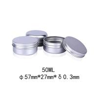 50pcs 5g - 100g Alluminio Latta Barattolo Burro Cacao Contenitore W/ Vite Filo