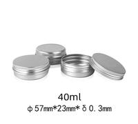 50pcs 5g - 100g Alluminio Latta Barattolo Burro Cacao Contenitore W/ Vite Filo