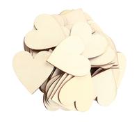 50pcs 60mm dischi in legno a forma di cuore vuoto per abbellimenti di