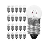 50pcs 6V E10 Tiny Light Bulbs for Experiments, 2.3X1X1CM Transparent
