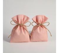 50pcs 9x12-13x18cm Cotone Tela di Iuta Gioie Organizer Matrimonio Regalini Nuovo