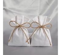 50pcs 9x12-13x18cm Cotone Tela di Iuta Gioie Organizer Matrimonio Regalini Nuovo