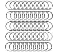 50Pcs Anelli Metallici da Raccoglitore, Anelli per Fogli, Anelli Rilegatura, Anelli del Libro 3cm, Libro Anelli Portachiavi, Apribile Leaf Binder Metallo, per Scrapbooking Album Libro