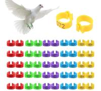 50Pcs Anelli per Piede di Pollame, 16mm Anelli Colorati Per Le Gambe, Pollo Multicolori Anelli, Coscia di Pollo Anello, Anelli per Galline Anelli per Coscia, Piede Di Piccione Viaggiatore Anello