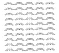 50pcs Angel Wing perline antichi in lega d'argento in metallo angelo farfalla ala a farfalla a forma di distanziatore sciolto perle per gioielli che producono decorazioni per la casa di Natale | perl
