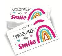 50Pcs Apprezzamento Cliente Grazie Note Biglietti di Apprezzamento Colorato Biglietto di Auguri Set Biglietti di Gratitudini per Shopper