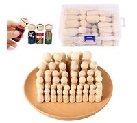 50pcs Figure in Legno da Dipingere, Figure da Gioco Figure Familiari in Legno Bambole da Colorare Artigianato, Persone in Legno Fai Da Te Uomo Donna Ragazzo Ragazza per Natale Compleanno Decorazione