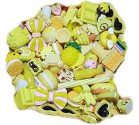 50pcs carino melma charms misto set resina flatback fare forniture per fai da te fabbricazione artigianale e ornamento perline scrapbooking caramelle assortite torta di frutta ornamento