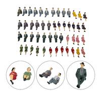 50Pcs che Sta Seduto Plastica Personaggi 1:3 2 Miniture Umano Dipinto Miste