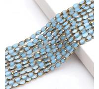 50pcs chicchi di riso perline di cristallo austriaco placcato dorato ovale perline di vetro perline distanziali per la creazione di gioielli fai da te bracciale-JBMZ001-04