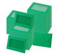 50Pcs Chiusure Chiusura Design Cuore Chiusure Busta Set, 10x7cm Carta Colorata Stringa di Carta Business Cartone Busta Cuore Chiusura Finestra Buste