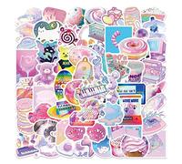50PCS Colorful Cute Water Bottle Stickers, divertente Orso Candy Cake Vsco Sticker Set, per skateboard, telefono cellulare, casco, vinile