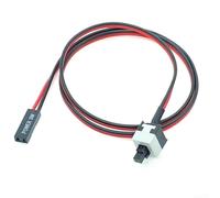50PCS Computer Reset Switch Cable, per interfacce IO, schede madri multiple, 0,5 m/1 m PC accessori fai da te - per sostituzione pulsante di accensione, (0,5 m), design professionale