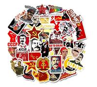50pcs Comunisti Adesivi Mixed Partito Unione Sovietica Di Stalin Urss Cccp Het Decalcomania Degli Autoadesivi Perfetto Per Computer Bottiglie Di Acqua Impermeabile Skateboard Deposito Adesivo Graffiti