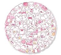 50pcs Conigli Adesivi Estetica Per La Bottiglia D'acqua Scrapbook Diario Laptop Bagagli Bagagli Bambini Gratificanti Coniglietti