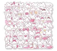 50Pcs Conigli Adesivo Estetico Adesivo per Bottiglia D'acqua Scrapbook Diario Laptop Chitarra Bagagli Bambino Ricompensante PVC Animale
