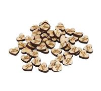 50pcs cuore in legno fatto a mano abbellimenti appena sposati accessori scrapbooking fai da te decorazioni natalizie pendenti bottoni ornamenti per la festa nuziale creazAgile e professionale.