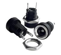 50PCS DC022B 5.5x2.1mm DC Power Socket Jack Femmina Adattatore Connettore | Confezione da 50 jack di alimentazione CC a 2 pin, connettori femmina da 5,5 x 2,1 mm e 3,5 x 1,3 mm per riparazioni fai da