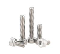 50pcs Filettatura Metrica DIN912 M3 M4 Lunghezza 6-30mm 304 In Acciaio Inox A Esagono Incassato Vite Bulloni Bike(8MM,M4)