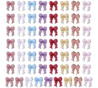 50pcs Fiocchi Unghie Charms Semplice Bowknot Unghie Decorazioni Arte Archi Disegni Forniture Resina Strass Regali Resina Nail Strass
