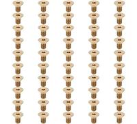 50Pcs Flat Hex Socket Screw, M4 Countersunk Head Fastener Hardware, Pure Copper Industrial Supplies with Deep Thread and Uniform Pitch, Hex Socket Screw for Stable Structure and Lo (Mch*st)