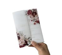 50Pcs Flower Vellum Wrap Suitable For A 5 X 7 Wedding Invitation(Color4)
