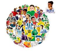 50PCS Football Stars Adesivi, Adesivi Stella del Calcio, Adesivi per Giocatori di Calcio,Adesivi in Vinile Impermeabili per Bagagli, Auto, Bottiglia d'Acqua, per Bambini Adolescenti Adulti