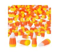 50pcs Halloween Resin Candy Corn Artificial 3d Candy Corn Bead Fall Faux Corn Scrapbooking Embellish