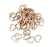 50pcs Hollow Cuore in Legno Amore Decorazione Tavolo Matrimonio Confetti Fette R