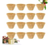 50Pcs Khaki Coffee Filter Paper Reusable Cake Shape for Hand Drip Home Coffee